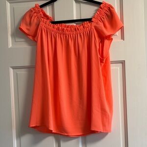 CeCe Coral Off-Shoulder Blouse